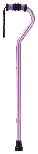 Standard Offset Walking Cane Adjustable Aluminum Purple - Best Medical Supplies Online