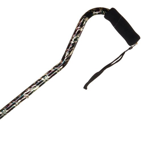 Offset Handle Aluminum Cane Color Black Camo (Each) - Best Medical Supplies Online