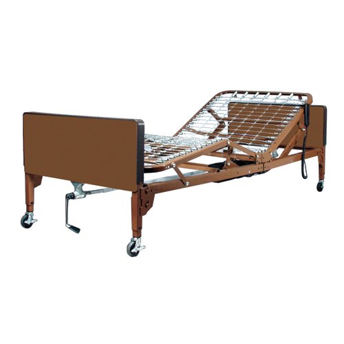 Semi Electric Bed Pkg w/Full Rails & Fibercore Mattress - Best Medical Supplies Online