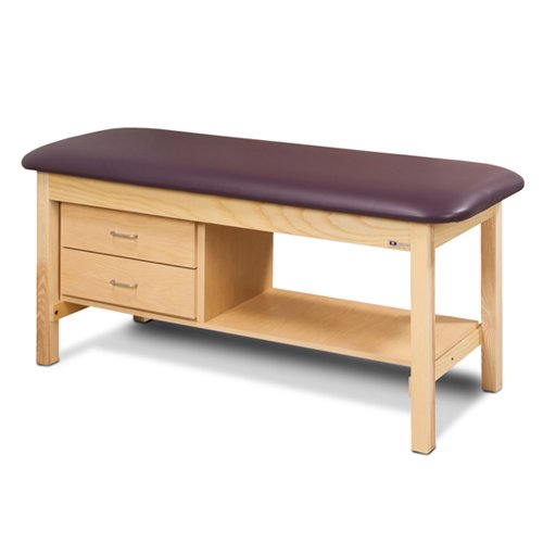 Flat Top Classic Series Treatment Table Shelf &Drawers - Best Medical Supplies Online