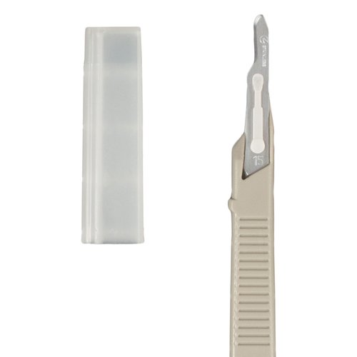 Scalpel #15 Disposable Generic Bx/10 w/Safety Guard - Best Medical Supplies Online