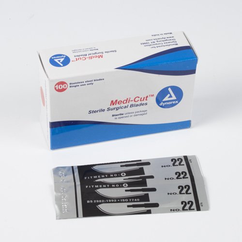 Scalpel Blades #22 St/Steel Box/100 Dynarex - Best Medical Supplies Online