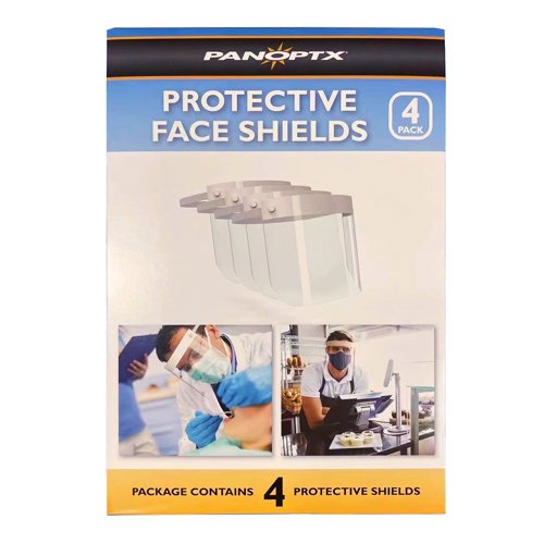 Protective Face Shields w/Foam Pad (Box/4) - Best Medical Supplies Online