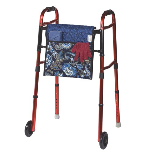 Quilted Walker Bag Blue Print Double-Sided 15.5 x6.5 x 1.5 - Best Medical Supplies Online