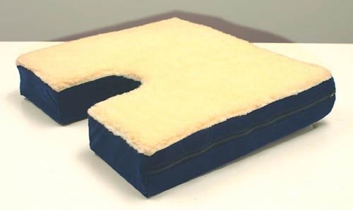 Coccyx Gel Seat Cushion w/ Fleece Top 18 Wx16 D x 3 - Best Medical Supplies Online