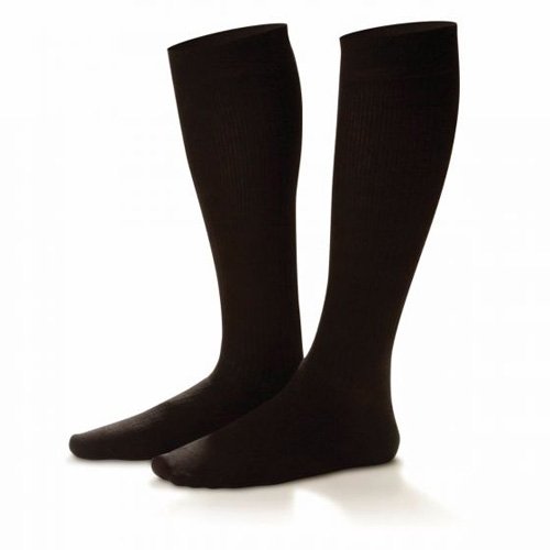 Mens Support Dress Socks Firm 20-30 Black Large Adult Pair - Best Medical Supplies Online