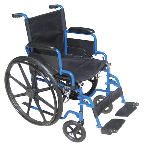 Blue Streak 20 Single Axle WC w/Flip-Back Desk Arms & ELR - Best Medical Supplies Online