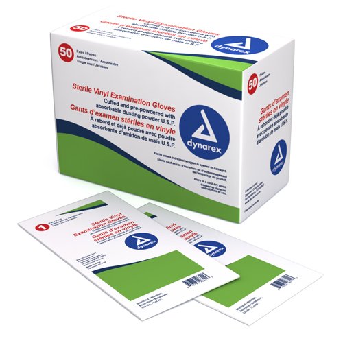 Sterile Vinyl Exam Gloves Small - 50 Pr/ Bx - Best Medical Supplies Online