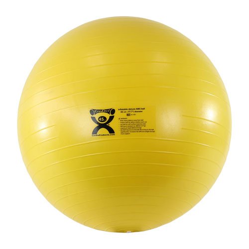 Cando Deluxe ABS Inflatable Ball 45cm (17.7 ) Yellow - Best Medical Supplies Online