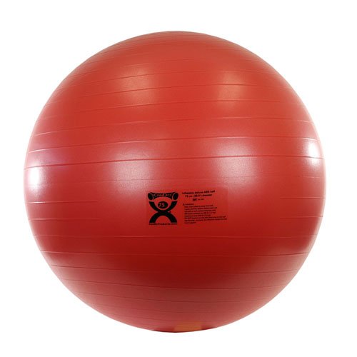 Cando Deluxe ABS Inflatable Ball 75cm (29.5 ) Red - Best Medical Supplies Online