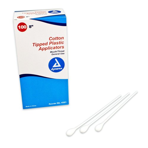 Mouth/Throat 8 Cotton-Tipped Applicators Bx/100 Non-Sterile - Best Medical Supplies Online