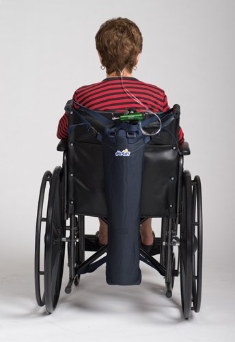 Carrier Bag for D/E Cylinders Attaches to Wheelchair/Scooter - Best Medical Supplies Online