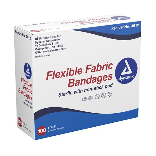 Flexible Fabric Bandages 1 x3 Sterile Box/100 - Best Medical Supplies Online