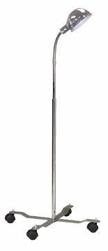 Gooseneck Exam Lamp - Chrome Mobile Base - 3 Prong Plug - Best Medical Supplies Online