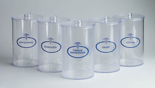 Sundry Jars- Plastic Labeled Set/5 - Best Medical Supplies Online