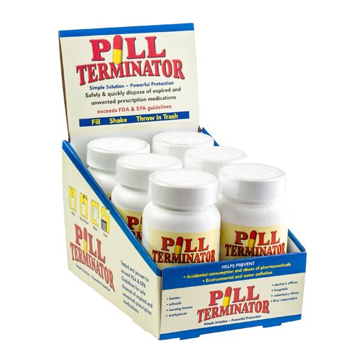 Pill Terminator Countertop Display Contains 6 Bottles - Best Medical Supplies Online