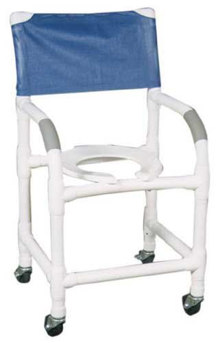 Shower Chair PVC w/Soft Seat & Folding Footrest - Best Medical Supplies Online