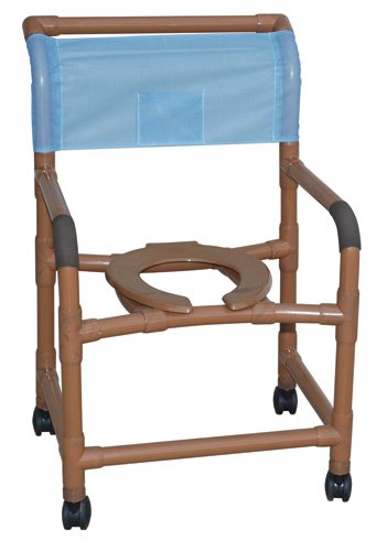 Shower Chair Wide Deluxe PVC Wood-Tone