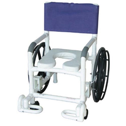 Shower Chair PVC Multi-Purpose w/Wheels & Individual Footrest - Best Medical Supplies Online