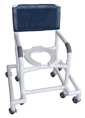 Shower Chair PVC w/Outrigger & Swivel Movement - Best Medical Supplies Online