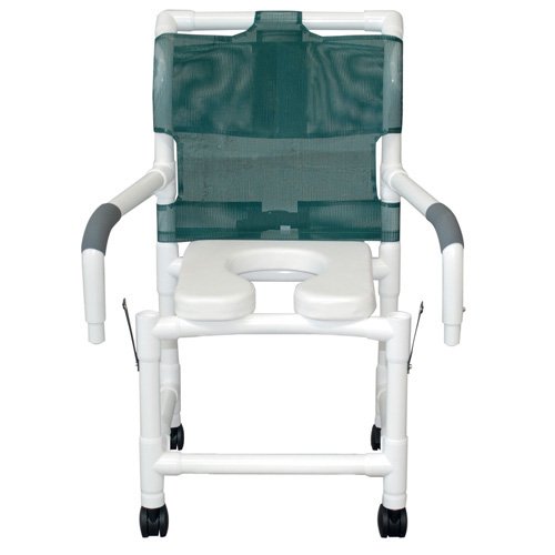 Shower Chair w/Soft Seat Dlx Elongated Dual Drop Arm - Best Medical Supplies Online