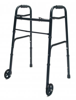 Walker Adult w/5 Wheels Folding Black Case of 2