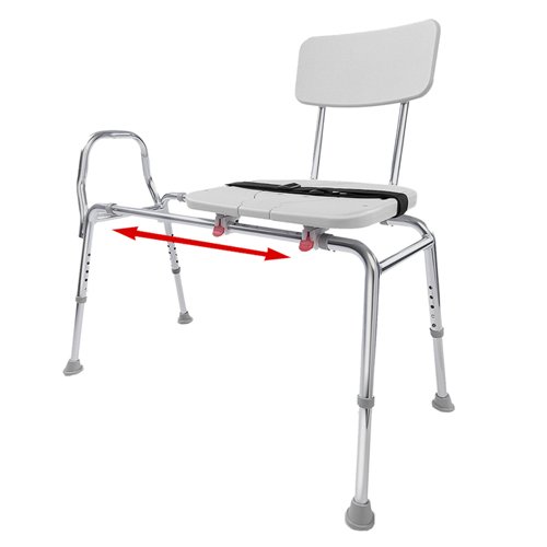 Sliding Transfer Bench w/ Cut-Out Regular - Best Medical Supplies Online