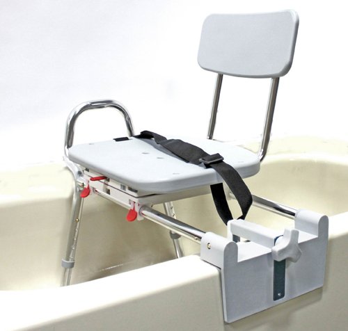 Snap-N- Save Sliding Tub-Mount Transfer Bench w/Swivel Seat - Best Medical Supplies Online