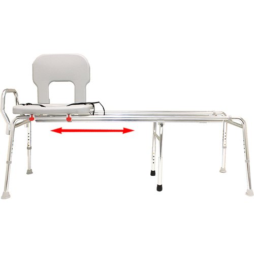 Toilet-to-Tub Sliding Transfer Bench Long - Best Medical Supplies Online