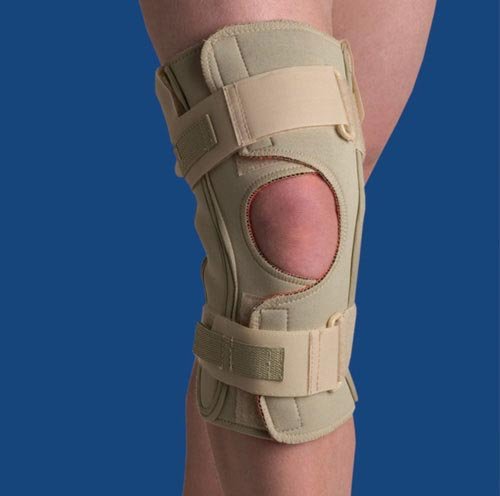 Hinged Knee Wrap Dual Pivot Beige Large - Best Medical Supplies Online