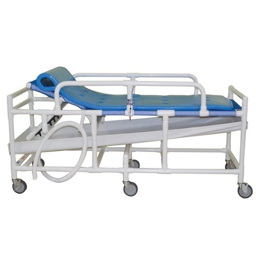 Shower Stretcher (Gurney) PVC 3-Position Elev. Headrest - Best Medical Supplies Online