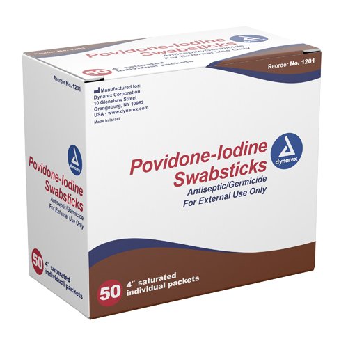 Povidone Iodine Swabstick Bx/50 - Best Medical Supplies Online