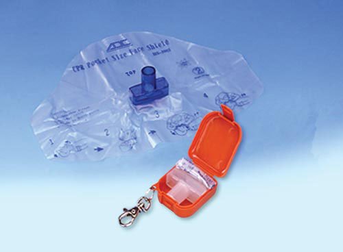 Adsafe CPR Face Shield Plus w/Mouthpc & 1-Way Valve Orange - Best Medical Supplies Online