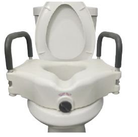 Bathroom Perfect 5 Raised Toilet Seat w/Lock&Arms Cs/2 - Best Medical Supplies Online