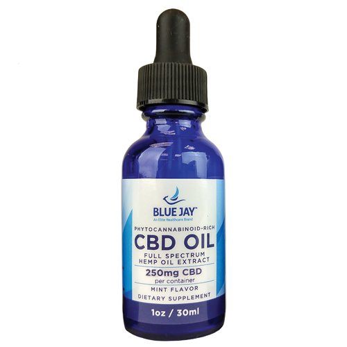 CBD Oil Pure Hemp Drops 250 mg 1 oz Blue Jay - Mint - Best Medical Supplies Online