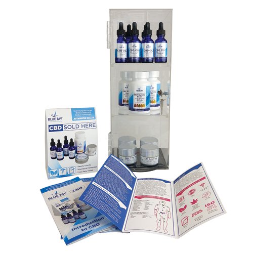 CBD Intro Display Acrylic Showcase w/13 Pcs CBD - Best Medical Supplies Online