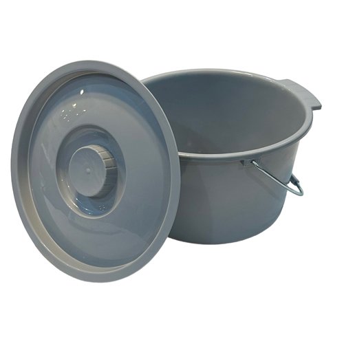 Convenient Commode Pail with Lid & Handle 7.5 Qt Cs/6 - Best Medical Supplies Online