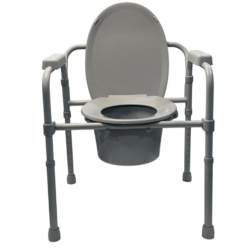 Convenient Commode Folding Steel Commode - Elongated Cs/3 - Best Medical Supplies Online