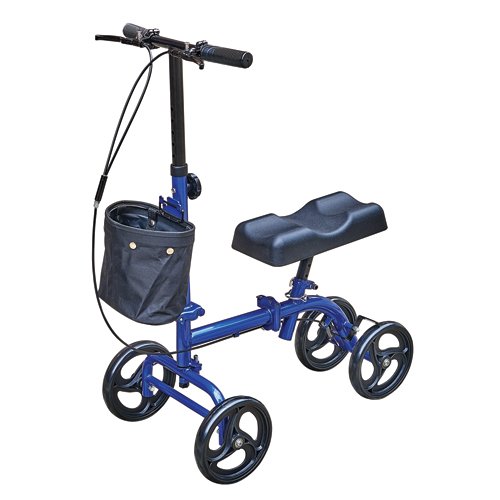 Keep Me Moving Steerable Folding Knee Scooter - BlueJay - Best Medical Supplies Online