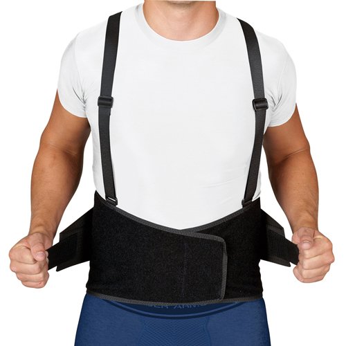 Blue Jay Industrial Back Suppt w/Suspenders Black Med/Lg - Best Medical Supplies Online