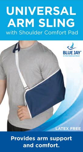 Blue Jay Universal Arm Sling with Shoulder Comfort Pad-Blue - Best Medical Supplies Online