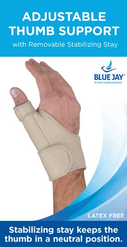 Blue Jay Adj Thumb Support w/Stabilizing Stay Beige LG/XL - Best Medical Supplies Online