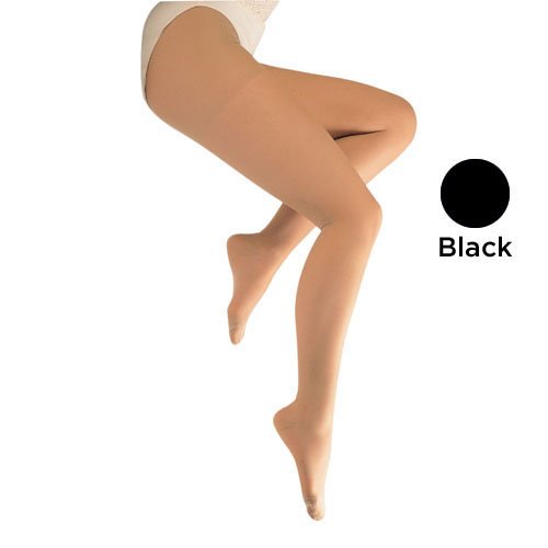 Ladies' Sheer Firm Spt Medium 20-30mmHg Panty Hose Black - Best Medical Supplies Online