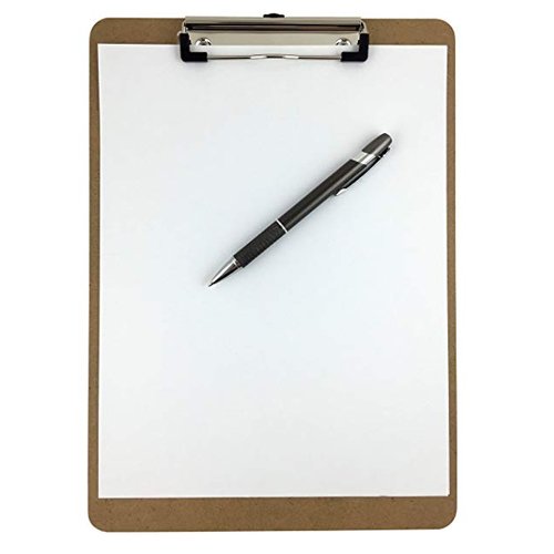 Clipboard 9 x 12¼ Hardboard Low Profile Clip - Best Medical Supplies Online