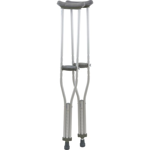 Aluminum Underarm Crutches Adult 5'2 -5'10 Pair - Best Medical Supplies Online