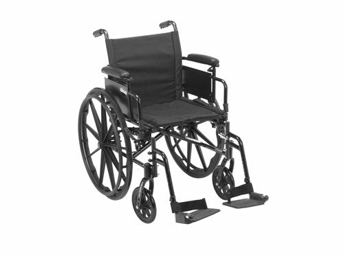 Cruiser X4 W/C 18 w/ELR & Ht Adj Flip-Back Full Arms - Best Medical Supplies Online