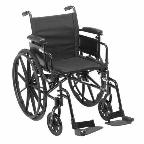 Cruiser X4 Wheelchair 18 w/SF & Ht Adj Flip-Back Full Arms - Best Medical Supplies Online