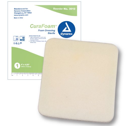 CuraFoam Foam Dressing 4 x 4.25 Box 10 - Best Medical Supplies Online