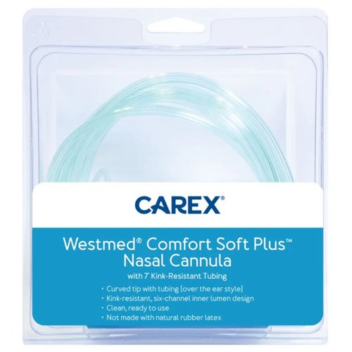 Nasal Cannula Westmed Comfort Soft Plus 7'Tubing CurvedTip - Best Medical Supplies Online