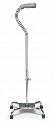 Lumex Silver Collection Quad Cane-Low Prof-Alum Sm Base(Ea) - Best Medical Supplies Online